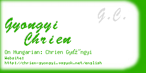gyongyi chrien business card